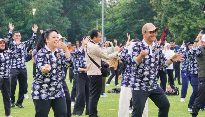 Taman Cadika Jadi Saksi Kekompakan 98 Wali Kota Se-Indonesia Senam Pagi Bersama
